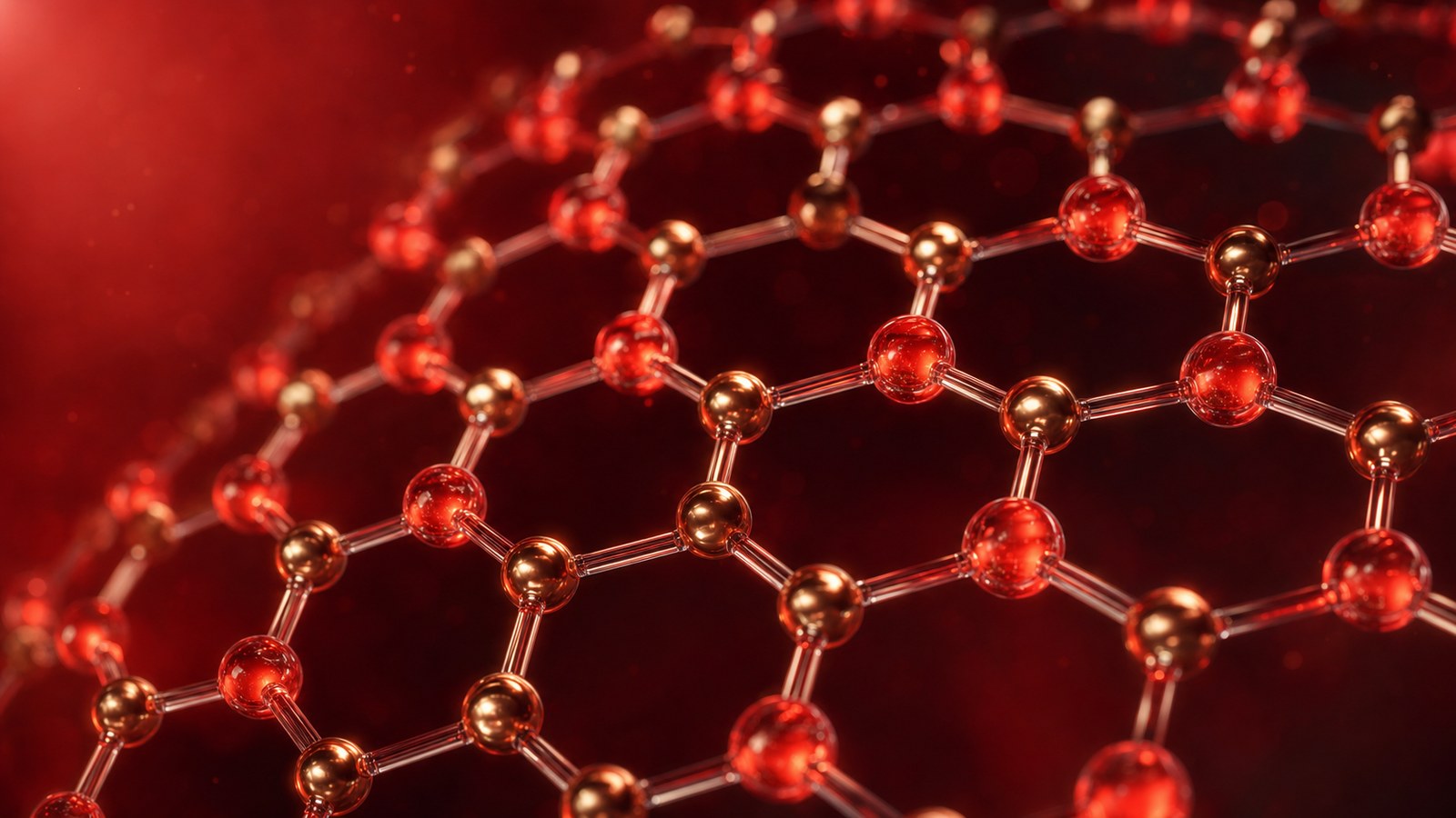Abstrakcyjna wizualizacja struktury nanomateriału